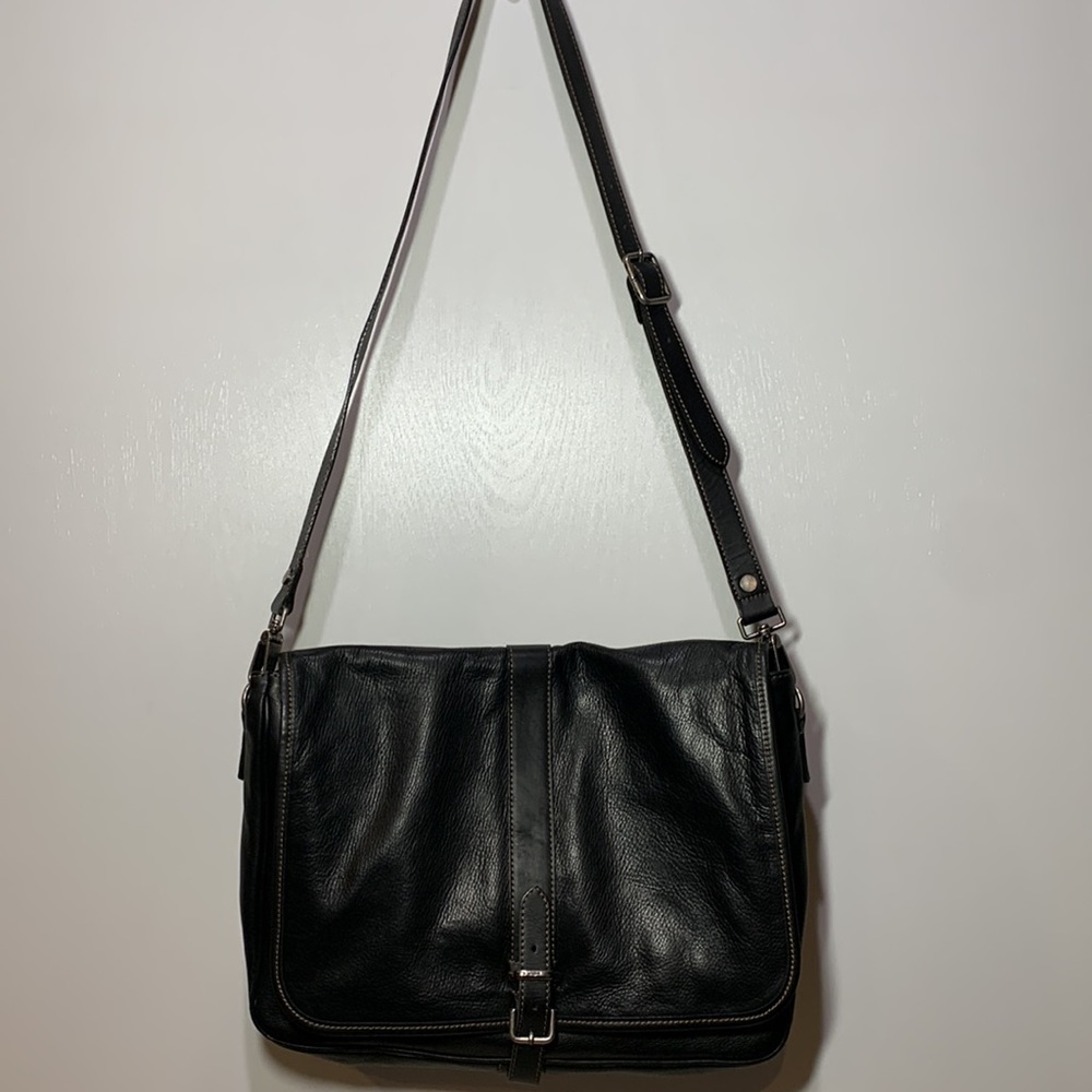 LA CAGE HOMME Japan Dark Brown Leather Messenger Bag